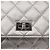 CHANEL Matelasse Chain Wallet Cuir Silver CC - vue 18