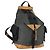 LOEWE Eye Nature Convertible Backpack Canvas Leather Gray Silver