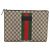 GUCCI GG Supreme Clutch Bag PVC Beige Silver 433665 - vista 13