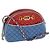 GUCCI Horsebit Pochette Shoulder Bag Lamb Skin Red Blue 534951