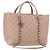 CHANEL Matelasse Tote Bag Leather 2way Pink Silver CC