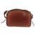 LOEWE Bolsa de Ombro Anagram Couro Camurça Castanho Dourado - vista 2