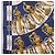 Hermès HERMES Carre 90 Pañuelo de Seda Cliquetis Blue Gold - vista 5