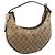 GUCCI GG Crystal Shoulder Bag Coated Canvas Beige Gold 181493