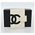CHANEL Cambon Line Day Planner Cover Leather Black Silver CC - vista 12