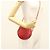CHANEL Chain Shoulder Bag Lamb Skin Red Gold CC - vista 20
