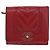 CHANEL Matelasse Mademoiselle Wallet Lamb Skin Red Silver CC - vista 13
