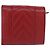 CHANEL Matelasse Mademoiselle Wallet Lamb Skin Red Silver CC - vista 2