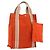 Hermès HERMES Sac De Plage Tote Bag Canvas Orange Silver