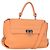 Salvatore Ferragamo Gancini Hand Bag Leather 2way Orange Silver