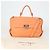 Salvatore Ferragamo Gancini Hand Bag Leather 2way Orange Silver - vista 12