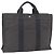 Hermès HERMES Her Line Tote MM Hand Bag Canvas Gray Silver