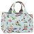 PRADA Canapa MM Hand Bag Canvas Light Blue Gold