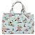 PRADA Canapa MM Hand Bag Canvas Light Blue Gold - vista 2