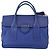 PRADA Handtasche Leder Canvas 2way Blau Gold - Ansicht 13