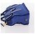 PRADA Handtasche Leder Canvas 2way Blau Gold - Ansicht 4