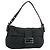 FENDI Mamma Baguette Shoulder Bag Cotton Gray Silver