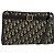 Christian Dior Trotter Canvas Shoulder Bag Navy Gold