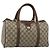GUCCI GG Supreme Web Sherry Line Boston Bag PVC Beige Gold 58 02 007