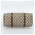 GUCCI GG Supreme Web Sherry Line Boston Bag PVC Beige Gold 58 02 007 - vista 5