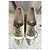 Bally Suisse Scarpe Richelieu Vania in Pelle e Tela Verde Cachi - vista 4