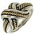 Autre Marque Bague Tiffany Vintage Signature Band Argenté Doré
