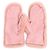 Furla Handschuhe aus rosa Leder und Nerzfell