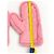 Furla Handschuhe aus rosa Leder und Nerzfell - Ansicht 5