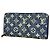 Louis Vuitton langes Portemonnaie aus Monogram Jacquard Denim Blau