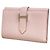 Hermès Portefeuille tri-fold Hermes en cuir Epsom rose