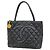 Chanel Tote Bag aus schwarzem genarbtem Kalbsleder