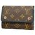 Cartera Louis Vuitton marrón tri-fold Castaño