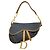 Bolsa de denim Christian Dior Marrom Azul