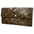 Louis Vuitton Monogram Dentelle Portefeuille Sarah Long Wallet M95390 Castaño Plata