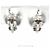 Orecchini a clip rotondi Chanel Vintage 98P Logo Design Argento - vista 3