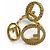 Fendi Ring mit Strass-Band Golden