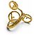 Fendi Ring mit Strass-Band Golden - Ansicht 4
