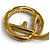 Fendi Ring mit Strass-Band Golden - Ansicht 6