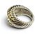 Hermès Hermes Vintage SV925 750 Ring Seilmotiv Silber Golden - Ansicht 3