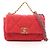 Chanel 19 Dixneuf Matelassé Two-Way Schultertasche Rot