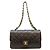 Borsa a tracolla Chanel in pelle d'agnello matelassé nera Nero