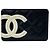 Tarjetero Chanel Cambon Line Negro Rosa Blanco