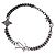 Louis Vuitton Men's Charm Bracelet Black Silvery