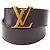Cintura in pelle da uomo Louis Vuitton Utah Marrone scuro