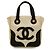 Bolso Tote Chanel Coco Mark Marshmallow Negro Blanco Crudo Amarillo - vista 2