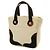Bolso Tote Chanel Coco Mark Marshmallow Negro Blanco Crudo Amarillo - vista 3