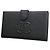 Cartera larga de Chanel en piel de becerro granulada negra Negro