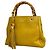 Bolsa Gucci Bamboo de couro amarela Amarelo