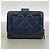 Portafoglio Chanel Matelassé in pelle di agnello blu navy - vista 9