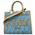 Bolso Tote Fendi Sunshine de denim Castaño Azul